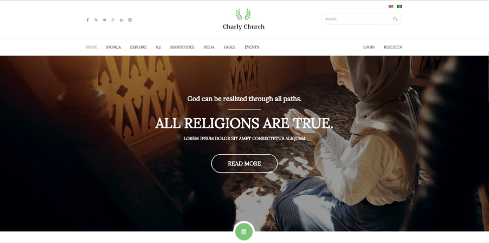 Charly Joomla Template for Church