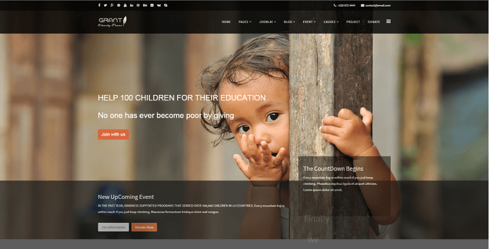 Grant Joomla Template for NGO