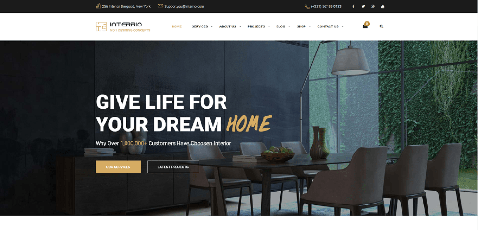 Interrio Joomla Template for Architecture & Interior Designers