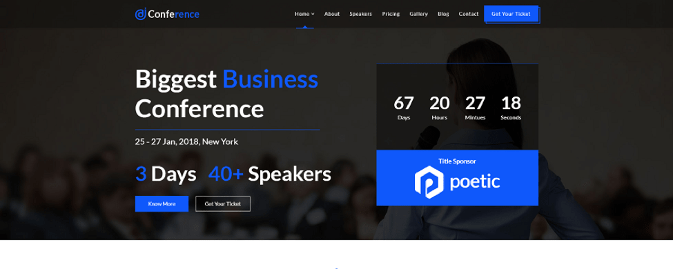 JD Conference Joomla Template for Conference Events
