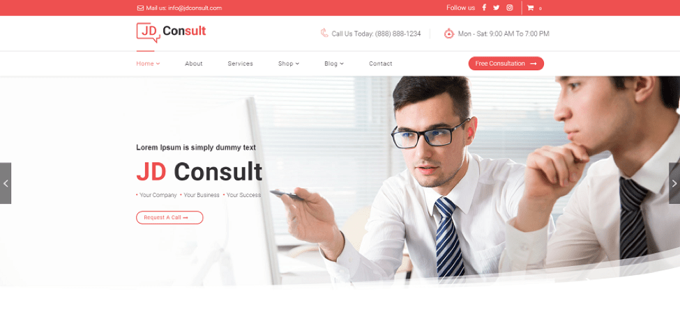 JD Consult Joomla Template for Consultancy