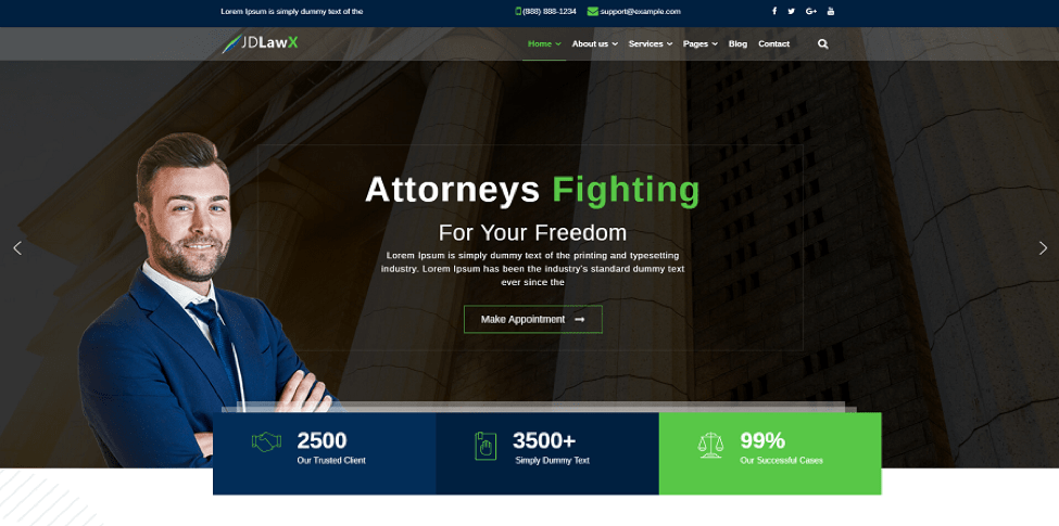 JD LawX Lawyers Joomla Template