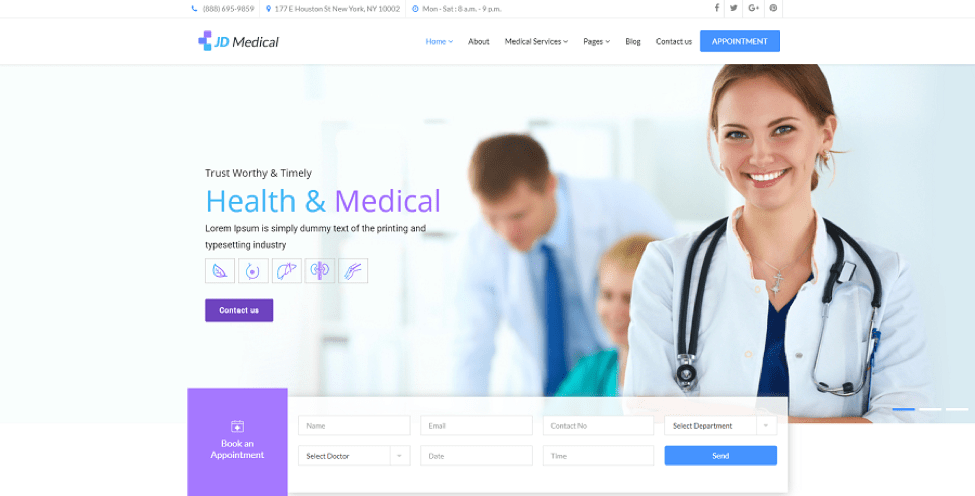 JD Medical Joomla Template for Medical