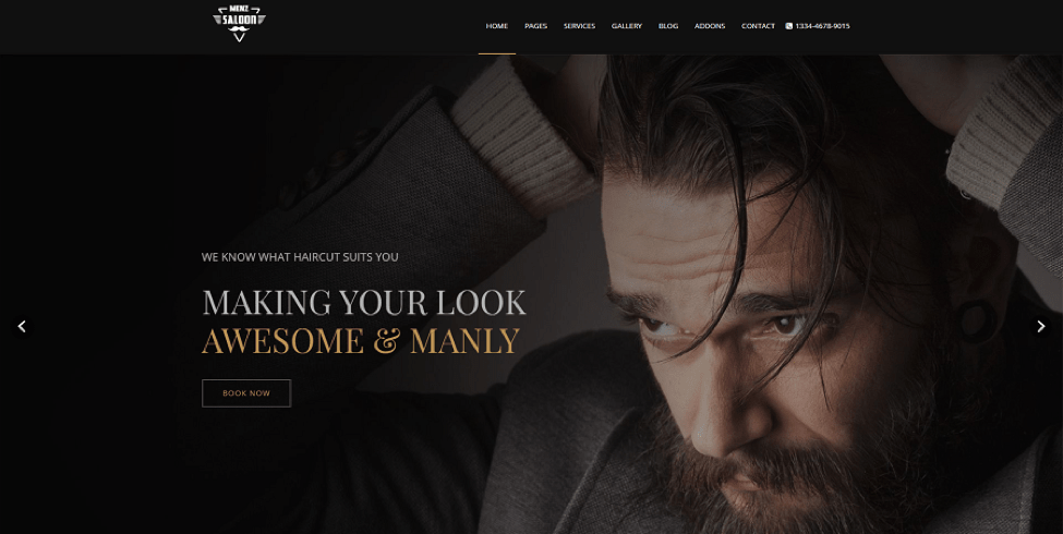 MenzSaloon Joomla Template for Barber & Salon