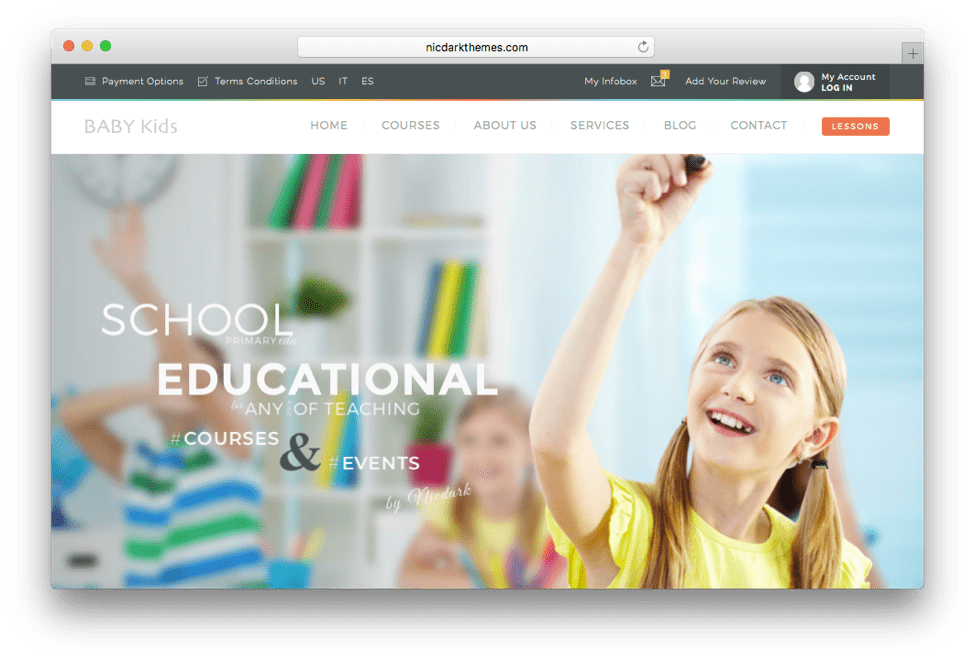 Baby Kids Education Primary School WordPress Theme