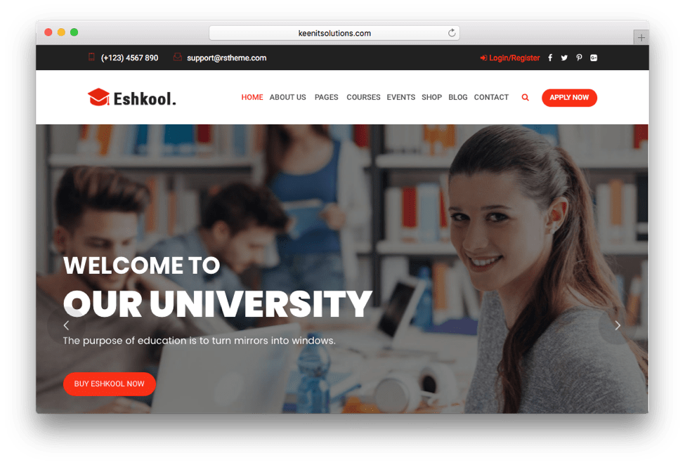 Eshkool Education WordPress Theme