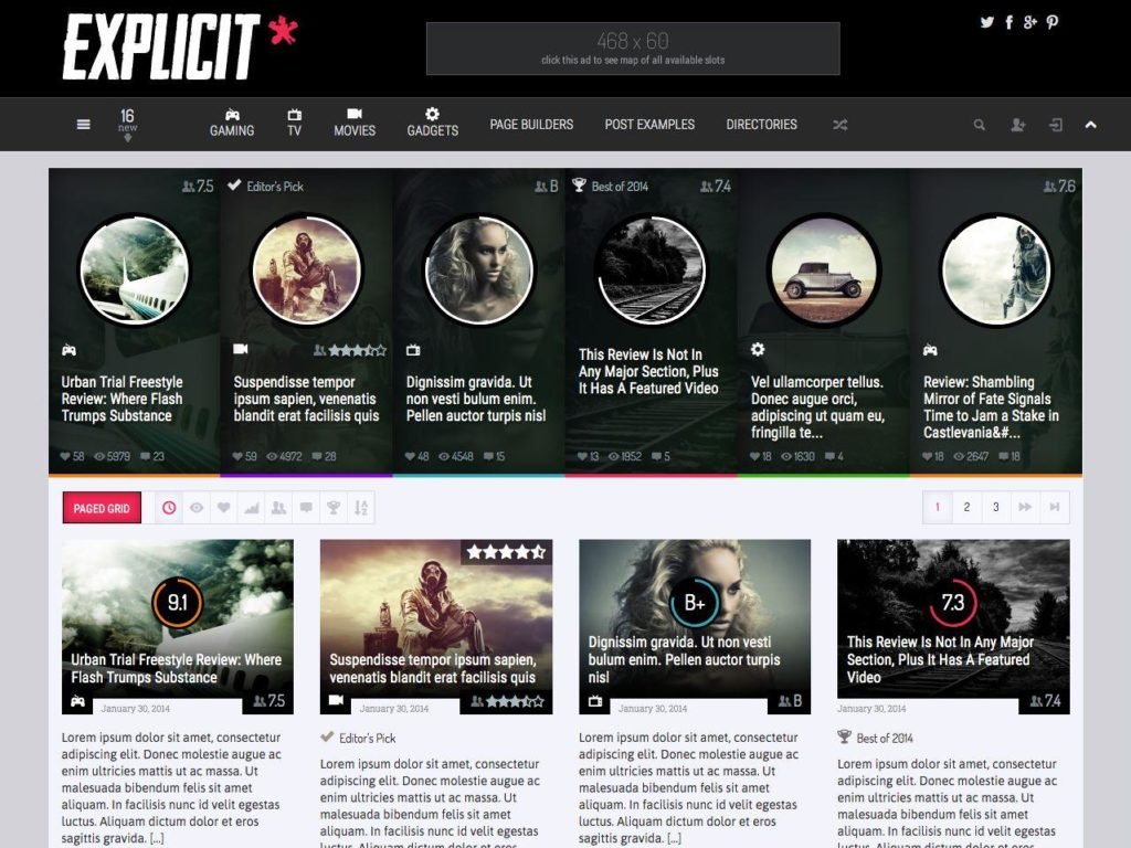 Explicit Review Magazine Theme